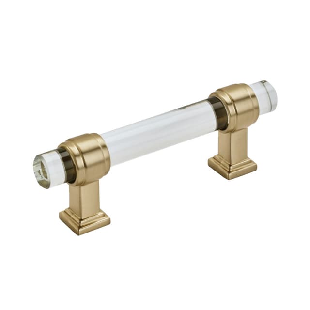 Amerock Glacio Series 3 in (76 mm) Center to Center Clear/Golden Champagne Pull, -BP36659CBBZ