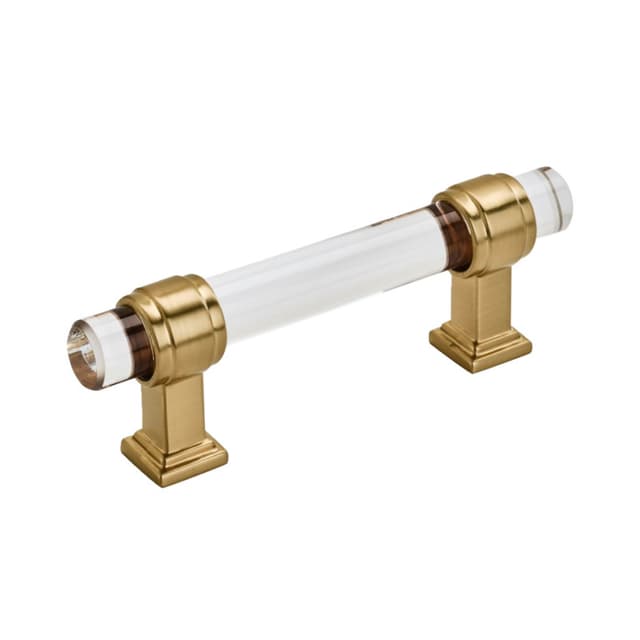 Amerock Glacio Series 3 in (76 mm) Center to Center Clear/Champagne Bronze Pull, -BP36659CCZ