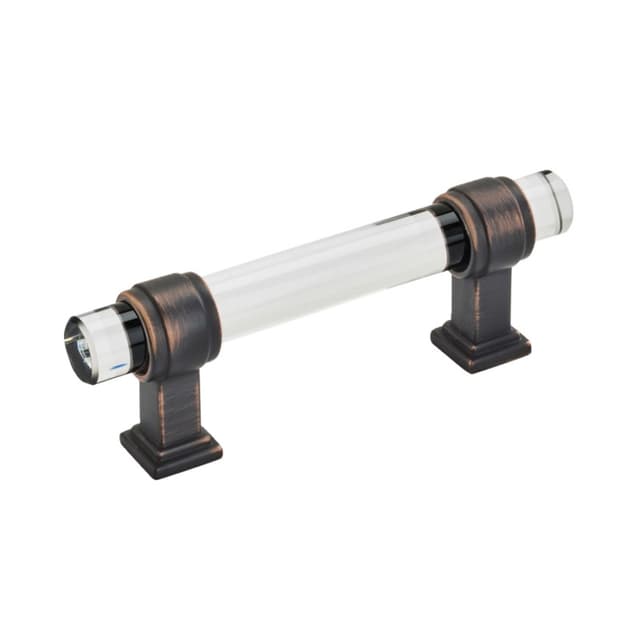 Amerock Glacio Series 3 in (76 mm) Center to Center Clear/Oil Rubbed Bronze Pull, -BP36659CORB