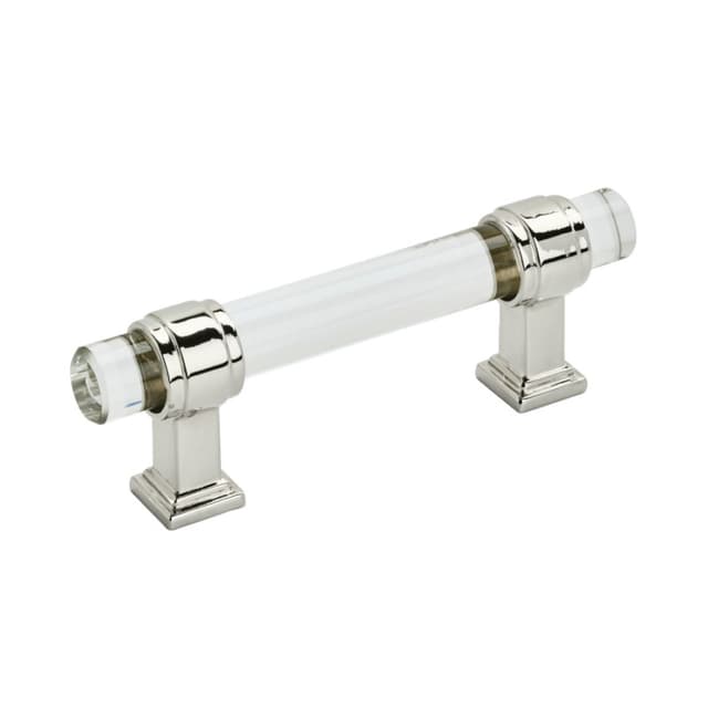 Amerock Glacio Series 3 in (76 mm) Center to Center Clear/Polished Nickel Pull, -BP36659CPN