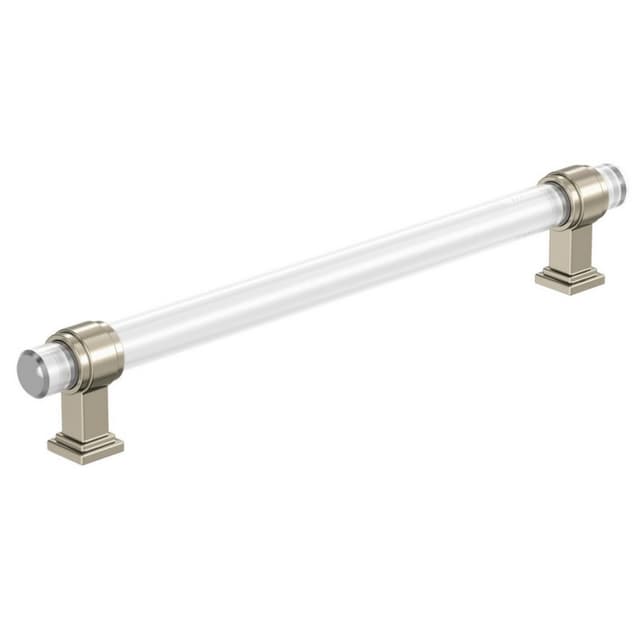 Amerock Glacio Series 8 in (203 mm) Center to Center Clear/Polished Nickel Pull, -BP36661CPN