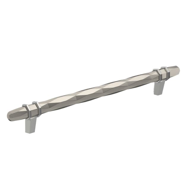 Amerock London Series 8 in (203 mm) Center to Center Satin Nickel/Polished Chrome Pull, -BP36663G1026