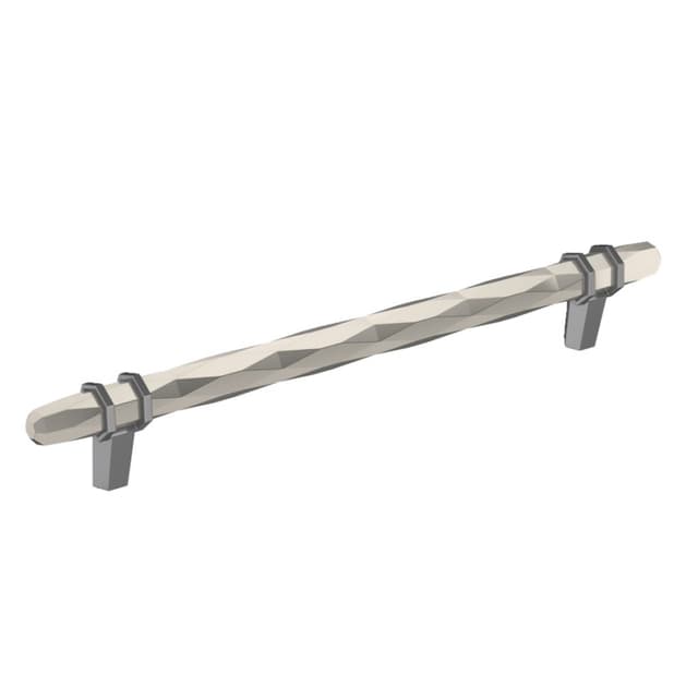Amerock London Series 8 in (203 mm) Center to Center Satin Nickel/Black Chrome Pull, -BP36663G10BCR