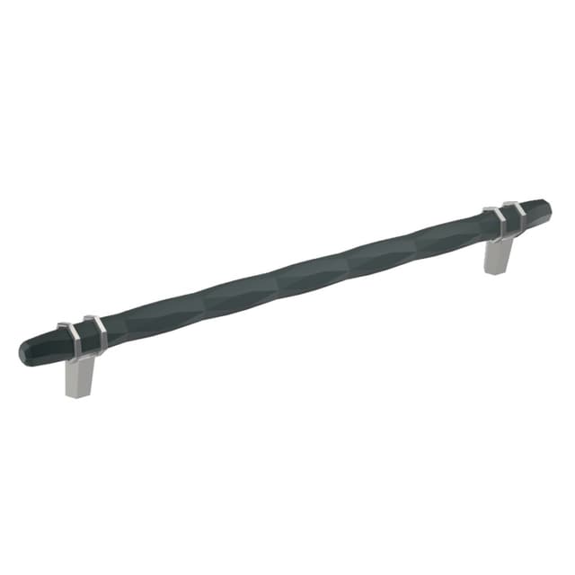 Amerock London Series 10-1/16 in (256 mm) Center to Center Black Bronze/Polished Chrome Pull, -BP36664BBR26