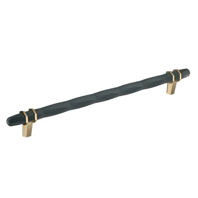 Amerock London Series 10-1/16 in (256 mm) Center to Center Black Bronze/Golden Champagne Pull, -BP36664BBRBBZ