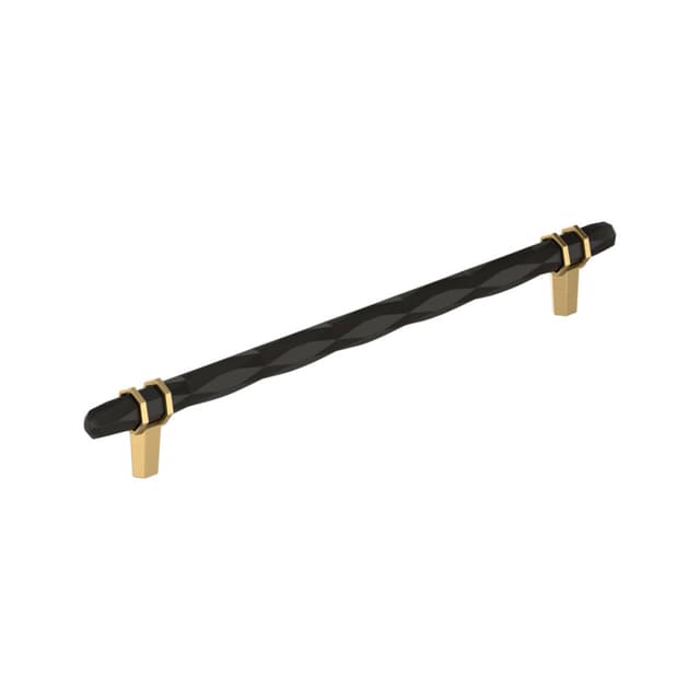 Amerock London Series 10-1/16 in (256 mm) Center to Center Black Bronze/Champagne Bronze Pull, BP36664BBRCZ