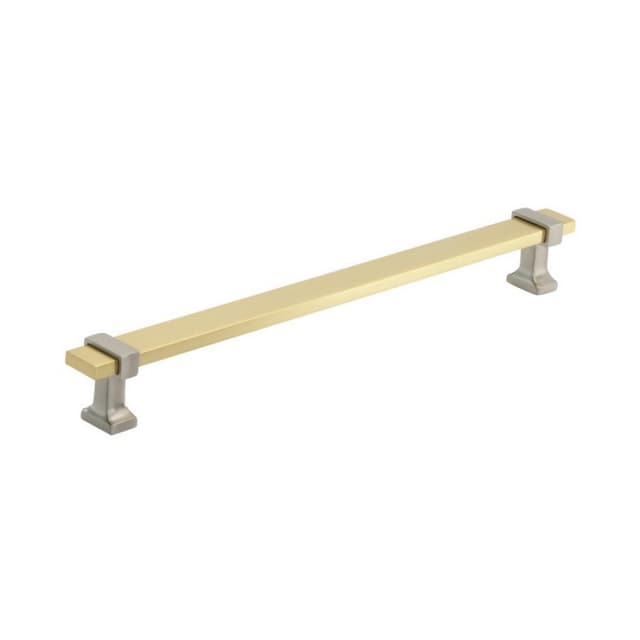 Amerock Overton Series 8-13/16 in (224 mm) Center to Center Brushed Gold/Satin Nickel Pull, -BP36684BGLG10