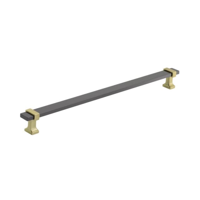 Amerock Overton Series 11-5/16 in (287 mm) Center to Center Black Chrome/Brushed Gold Pull, -BP36685BCRBGL