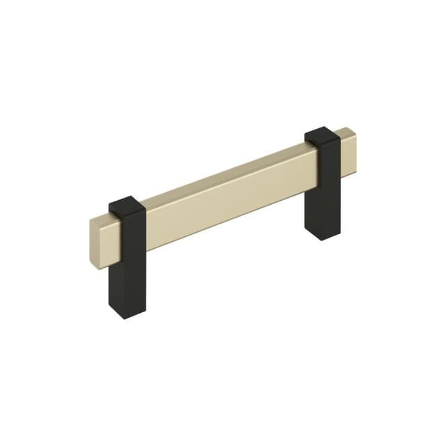 Amerock Mulino Series 3-3/4 in (95 mm) Center to Center Golden Champagne/Matte Black Pull, BP36723BBZMB