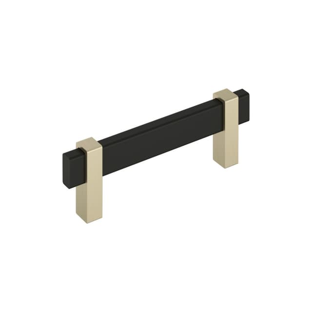 Amerock Mulino Series 3-3/4 in (95 mm) Center to Center Matte Black/Golden Champagne Pull, BP36723MBBBZ
