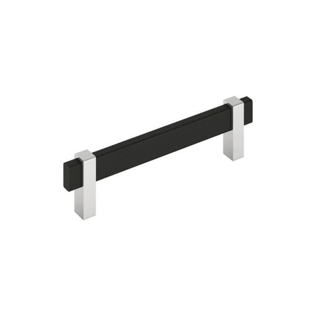 Amerock Mulino Series 5-1/16 in (128 mm) Center to Center Matte Black/Polished Chrome Pull, BP36724MB26