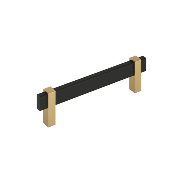Amerock Mulino Series 5-1/16 in (128 mm) Center to Center Matte Black/Golden Champagne Pull, BP36724MBCZ