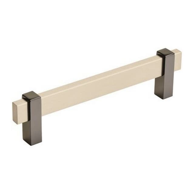 Amerock Mulino Series 5-1/16 in (128 mm) Center to Center Silver Champagne/Black Nickel Pull, -BP36724SCBN
