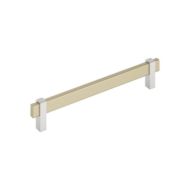 Amerock Mulino Series 7-9/16 in (192 mm) Center to Center Golden Champagne/Polished Chrome Pull, BP36725BBZ26