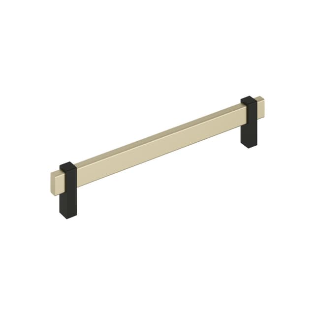 Amerock Mulino Series 7-9/16 in (192 mm) Center to Center Golden Champagne/Matte Black Pull, BP36725BBZMB