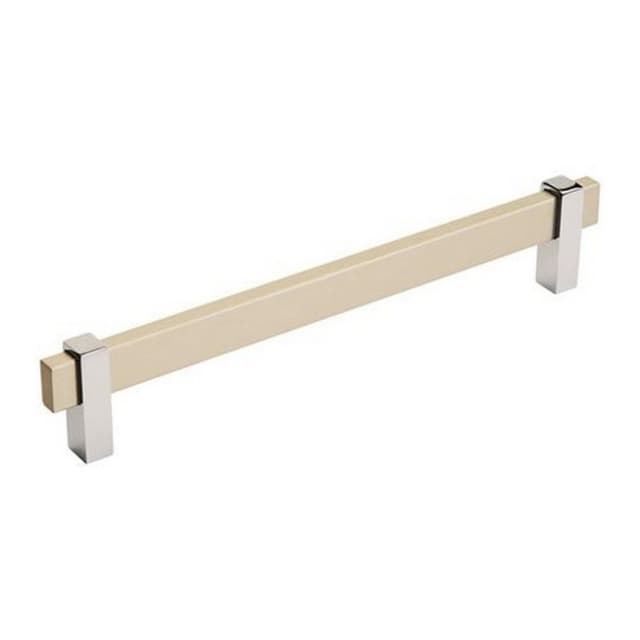 Amerock Mulino Series 7-9/16 in (192 mm) Center to Center Silver Champagne/Polished Chrome Pull, -BP36725SC26