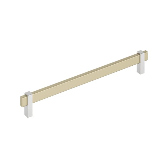 Amerock Mulino Series 10-1/16 in (256 mm) Center to Center Golden Champagne/Polished Chrome Pull, BP36726BBZ26