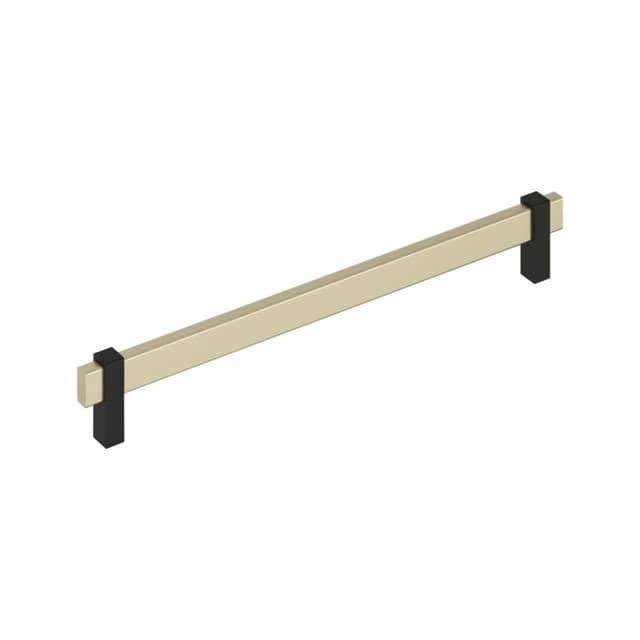 Amerock Mulino Series 10-1/16 in (256 mm) Center to Center Golden Champagne/Matte Black Pull, BP36726BBZMB