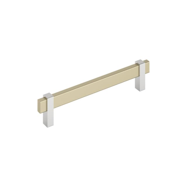 Amerock Mulino Series 6-5/16 in (160 mm) Center to Center Golden Champagne/Polished Chrome Pull, BP36727BBZ26