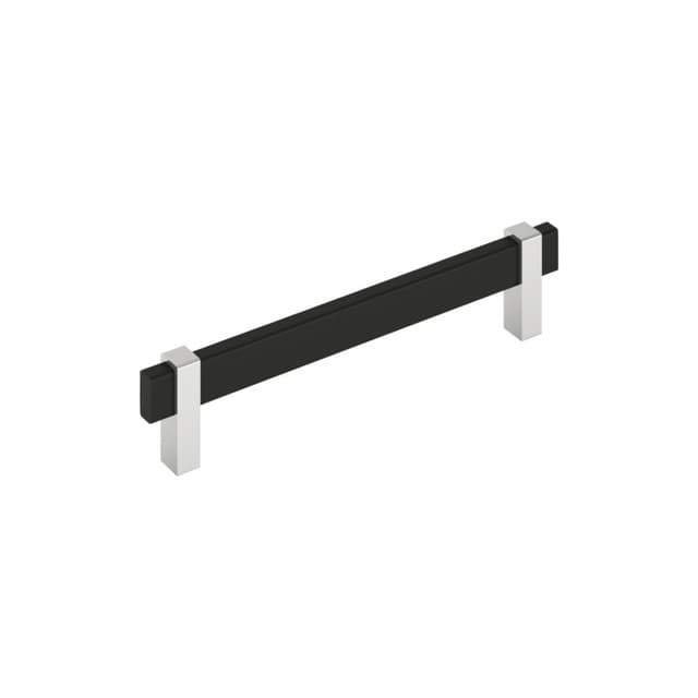 Amerock Mulino Series 6-5/16 in (160 mm) Center to Center Matte Black/Polished Chrome Pull, BP36727MB26