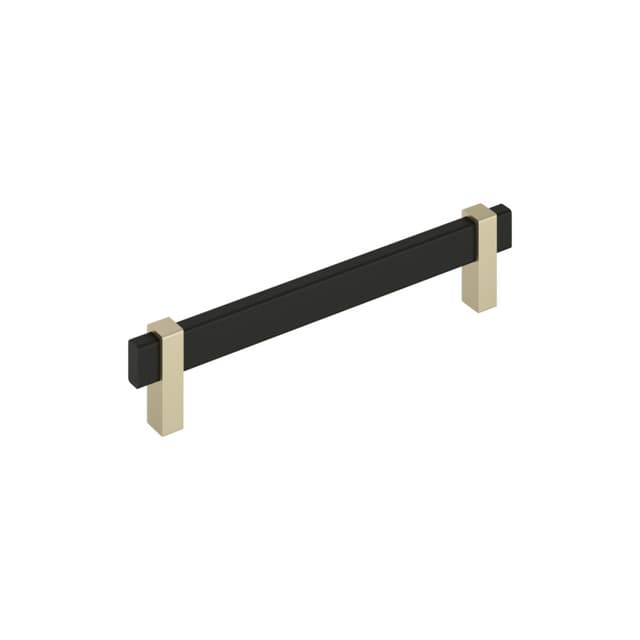 Amerock Mulino Series 6-5/16 in (160 mm) Center to Center Matte Black/Golden Champagne Pull, BP36727MBBBZ