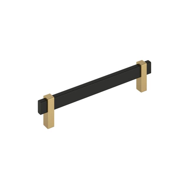 Amerock Mulino Series 6-5/16 in (160 mm) Center to Center Matte Black/Golden Champagne Pull, BP36727MBCZ