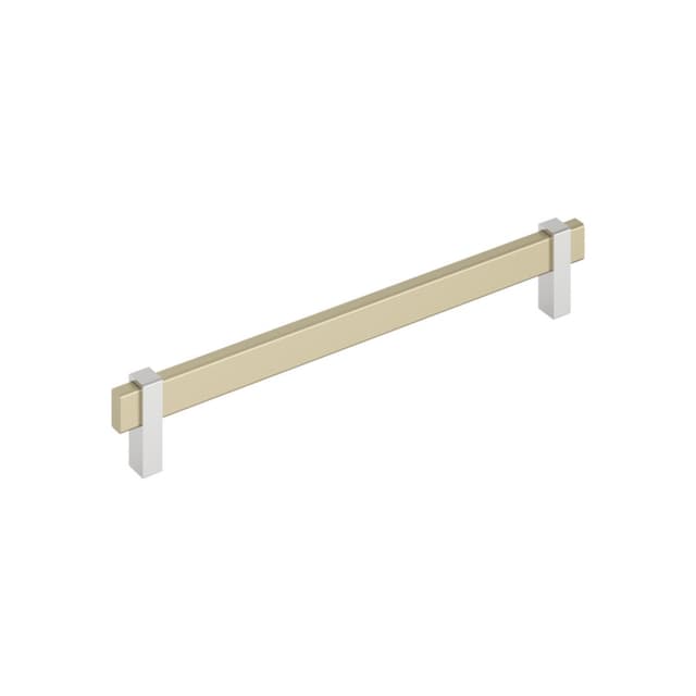 Amerock Mulino Series 8-13/16 in (224 mm) Center to Center Golden Champagne/Polished Chrome Pull, BP36728BBZ26