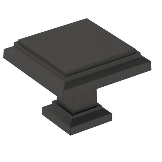 Amerock Appoint Series Matte Black 1-1/4 in (32 mm) Diameter Knob, - BP36758FB