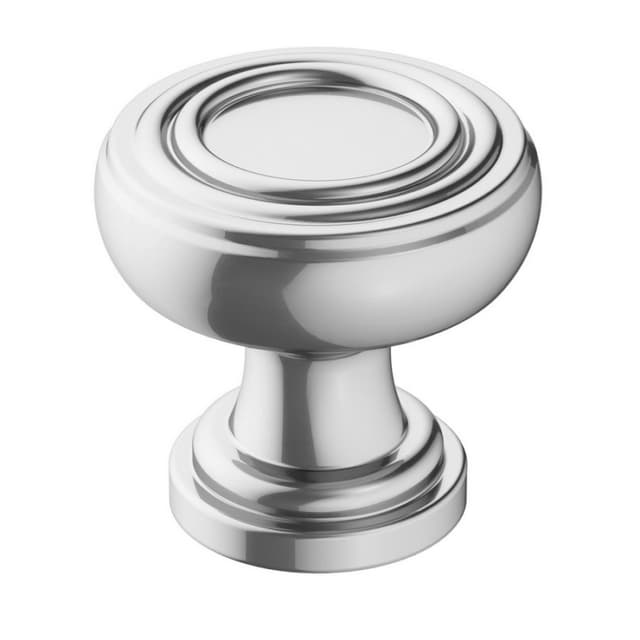 Amerock Ville Series Polished Chrome 1-1/8 in (29 mm) Diameter Knob, - BP3677426