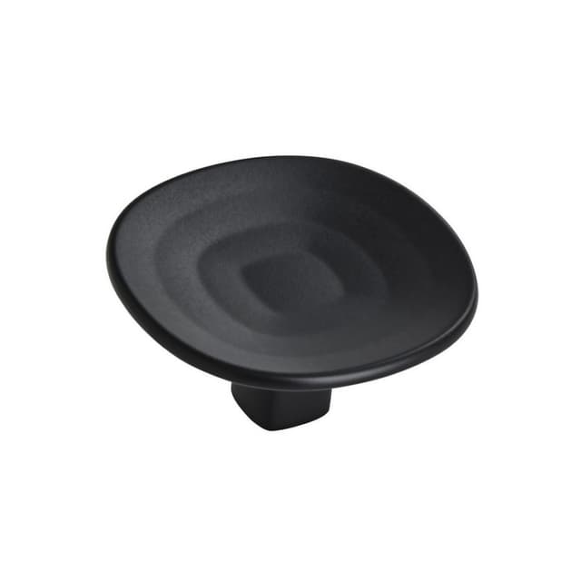 Amerock Concentric Series Matte Black 1-9/16 in (40 mm) Diameter Knob, - BP36810MB
