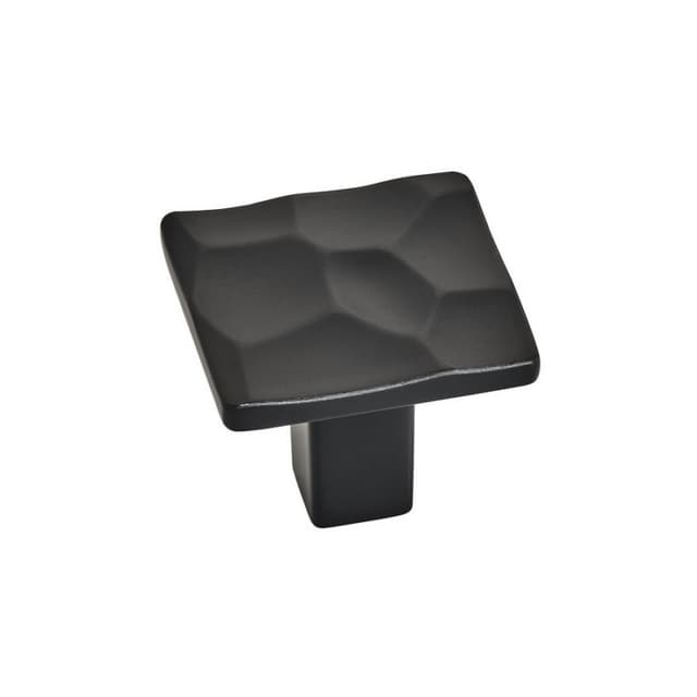 Amerock Kamari Series Matte Black 1-3/16 in (30 mm) L x 1-3/16 in (30 mm) W Knob, -BP36821MB