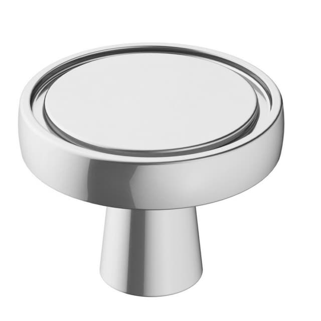 Amerock Destine Series Polished Chrome 1-3/8 in (35 mm) Diameter Knob, - BP3685726