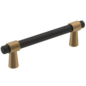 Amerock Mergence Series 3-3/4 in (96 mm) Center to Center Matte Black/Champagne Bronze Pull, -BP36858FBCZ
