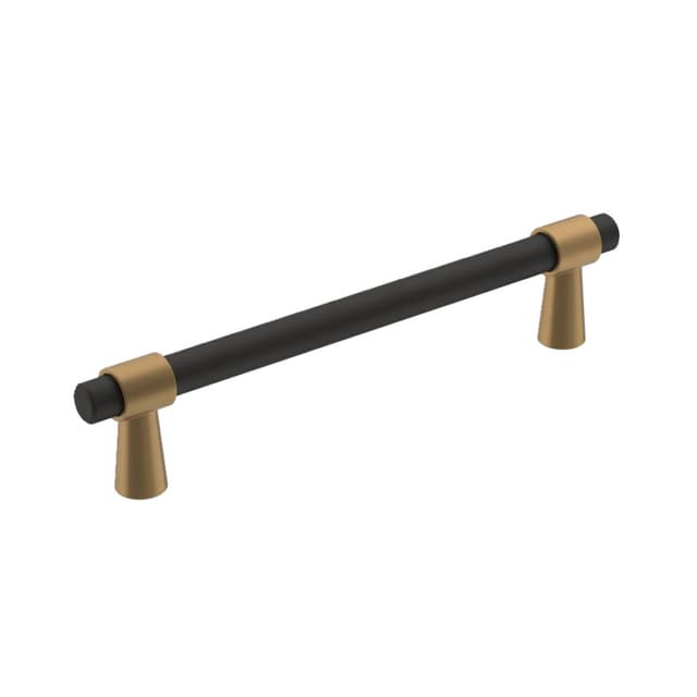 Amerock Mergence Series 5-1/16 in (128 mm) Center to Center Matte Black/Champagne Bronze Pull, -BP36859FBCZ