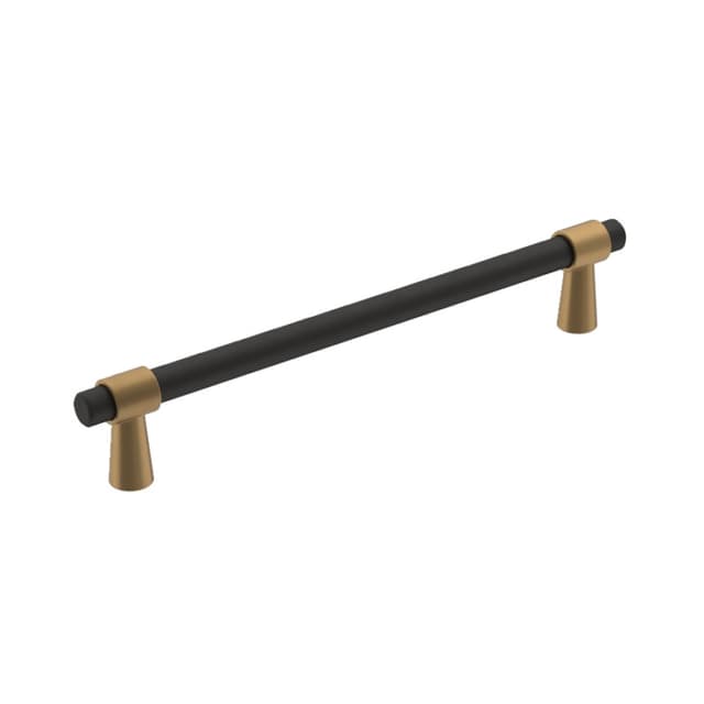 Amerock Mergence Series 6-5/16 in (160 mm) Center to Center Matte Black/Champagne Bronze Pull, -BP36860FBCZ