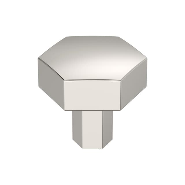 Amerock Caliber Series Polished Nickel 1-1/4 in (32 mm) L x 1-1/16 in (27 mm) W Knob, BP36872PN