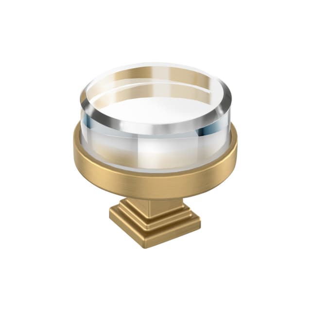Amerock Glacio Series Clear/Champagne Bronze 1-1/2 in (38 mm) Diameter Knob, BP36976CCZ