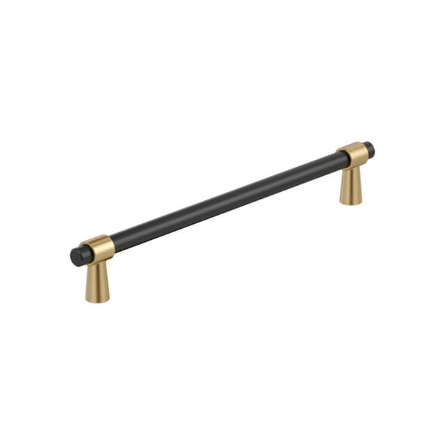 Amerock Mergence Series 7-9/16 in (192 mm) Center to Center Matte Black/Champagne Bronze Pull, BP36980FBCZ