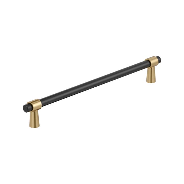 Amerock Mergence Series 10-1/16 in (256 mm) Center to Center Matte Black/Champagne Bronze Pull, BP36981FBCZ