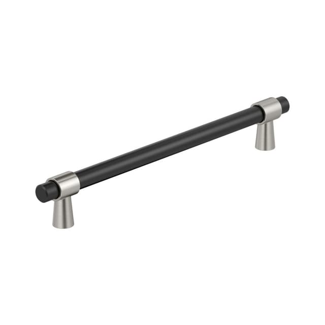 Amerock Mergence Series 12 in (305 mm) Center to Center Matte Black/Satin Nickel Pull, BP36982FBG10