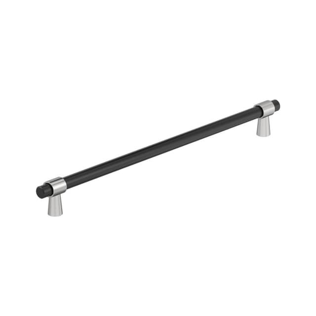 Amerock Mergence Series Polished Chrome/Matte Black 18" (457 mm) Center to Center Appliance Pull, BP36984FB26