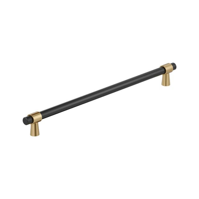 Amerock Mergence Series Matte Black/Champagne Bronze 18" (457 mm) Center to Center Appliance Pull, BP36984FBCZ