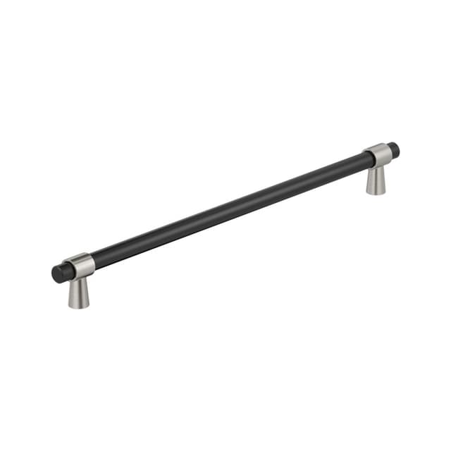 Amerock Mergence Series Matte Black/Satin Nickel 18" (457 mm) Center to Center Appliance Pull, BP36984FBG10