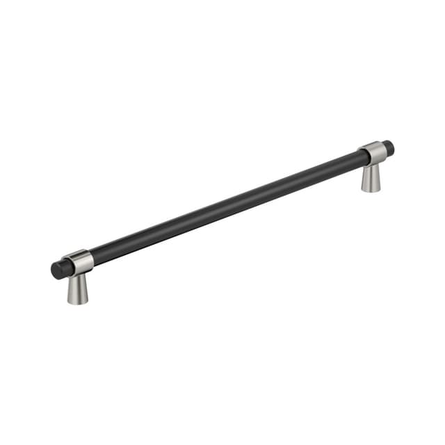 Amerock Mergence Series Matte Black/Polished Nickel 18" (457 mm) Center to Center Appliance Pull, BP36984FBPN