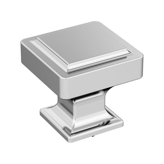 Amerock Eleva Series Polished Chrome 1-3/16 in (30 mm) L x 1-3/16 in (30 mm) W Knob, -BP3702126