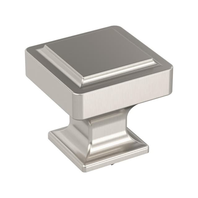 Amerock Eleva Series Satin Nickel 1-3/16 in (30 mm) L x 1-3/16 in (30 mm) W Knob, -BP37021G10