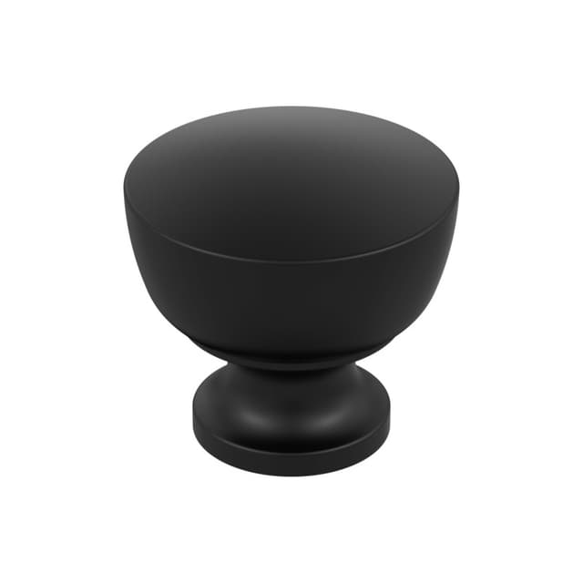 Amerock Chalice Series Matte Black 1-1/4 in (32 mm) Diameter Knob, - BP37022MB