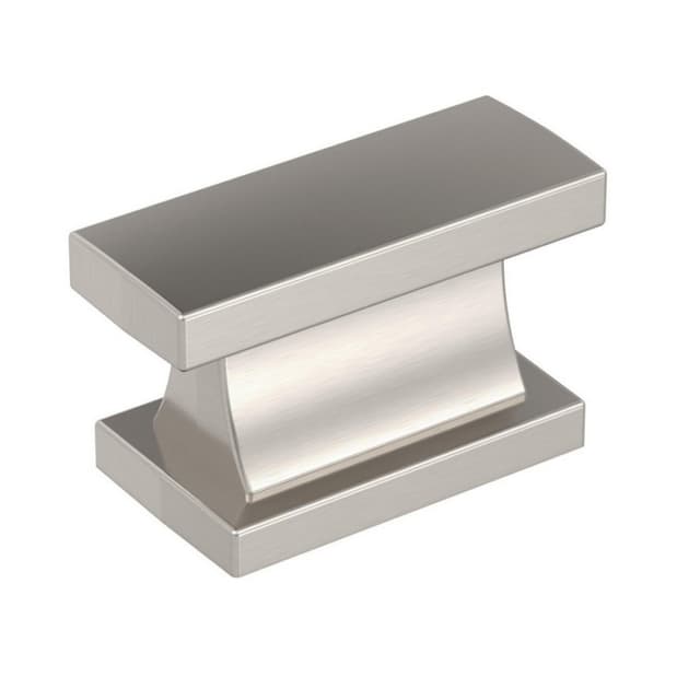 Amerock Socle Series Satin Nickel 1-7/16 in (37 mm) L x 9/16 in (14 mm) W Knob, -BP37023G10