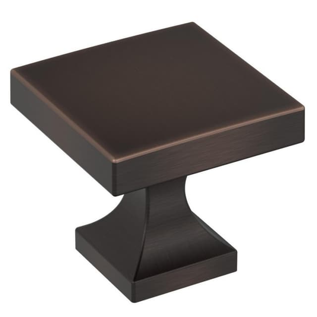 Amerock Pedestal Series Oil Rubbed Bronze 1-1/16 in (27 mm) L x 1-1/16 in (27 mm) W Knob, BP37024ORB
