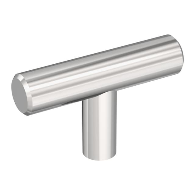 Amerock Bar Pulls Series Polished Chrome 2 in (51 mm) L x 7/16 in (11 mm) W Knob, -BP3702926